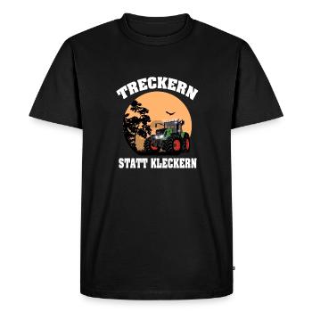Tracteur - Tracteur - Agriculteur - Agriculteur - T-shirt Premium bio Homme - noir - Devant - Nico (187cm)