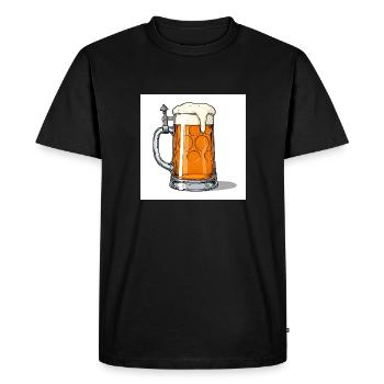 Chope à bière : symbole du brassage allemand - T-shirt Premium bio Homme - noir - Devant - Nico (187cm)
