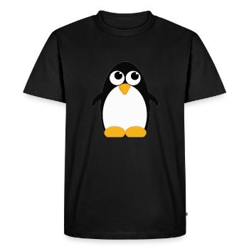 Penguin 01 - Men's Premium Organic T-Shirt - black - Front - Nico (187cm)