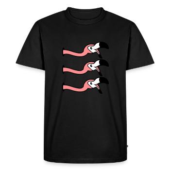 3 amis équipe équipe fête trou mur rire bouche au - T-shirt Premium bio Homme - noir - Devant - Nico (187cm)