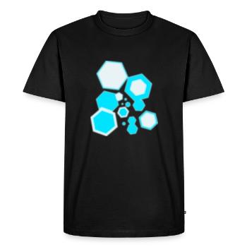 hexagon - Men's Premium Organic T-Shirt - black - Front - Nico (187cm)