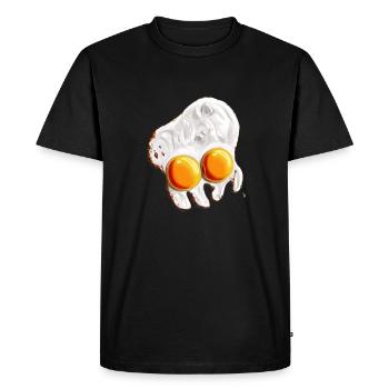 Poulpoplat - T-shirt Premium bio Homme - noir - Devant - Nico (187cm)
