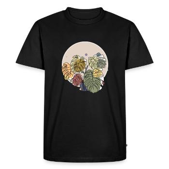 Vintage Flowers - Men's Premium Organic T-Shirt - black - Front - Nico (187cm)