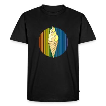 Ice cream - Men's Premium Organic T-Shirt - black - Front - Nico (187cm)