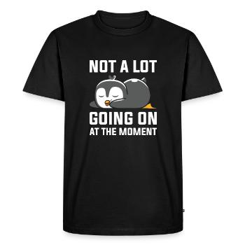 Lazy - Men's Premium Organic T-Shirt - black - Front - Nico (187cm)