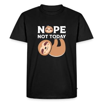 Nope Note Today - Men's Premium Organic T-Shirt - black - Front - Nico (187cm)