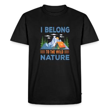 Camping Camping Tent Caravan glampin - Men's Premium Organic T-Shirt - black - Front - Nico (187cm)