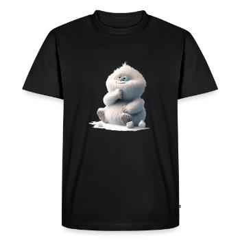 Bébé yéti - T-shirt Premium bio Homme - noir - Devant - Nico (187cm)