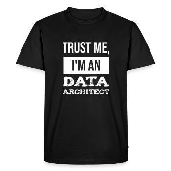 Architecte de données Technicien de données Informatique - T-shirt Premium bio Homme - noir - Devant - Nico (187cm)