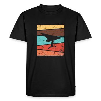 Paragliding Retro Vintage Dragon Gliding - Men's Premium Organic T-Shirt - black - Front - Nico (187cm)