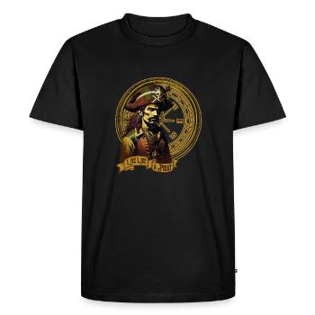 Vivre - T-shirt Premium bio Homme - noir - Devant - Nico (187cm)