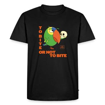 Picorer ou ne pas picorer - T-shirt Premium bio Homme - noir - Devant - Nico (187cm)