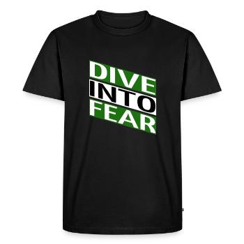 dictons drôles saut à l’élastique courage état d’ - T-shirt Premium bio Homme - noir - Devant - Nico (187cm)