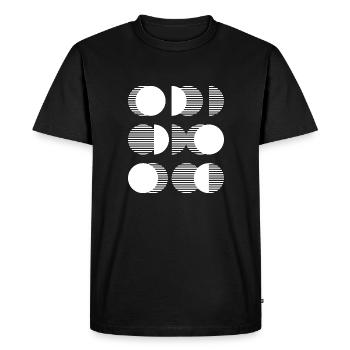 Conception de cercles - T-shirt Premium bio Homme - noir - Devant - Nico (187cm)