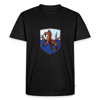 Armoiries Kelpie Seahorse - T-shirt Premium bio Homme - noir - Devant - Nico (187cm)