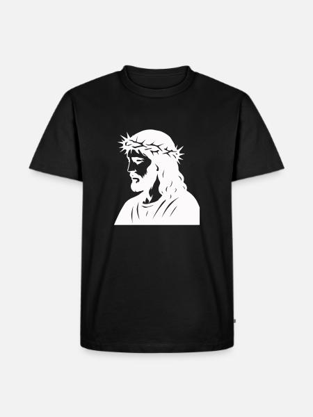 jesus - Männer Premium Bio T-Shirt - Schwarz