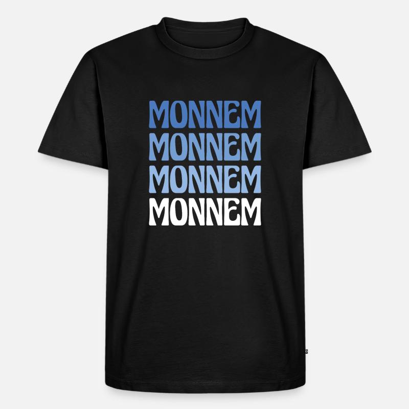 Monnem Mannheim Dialekt Geschenk - Männer Premium Bio T-Shirt - Schwarz