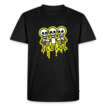 Party Crew Skeleton Beer - Men's Premium Organic T-Shirt - black - Front - Nico (187cm)