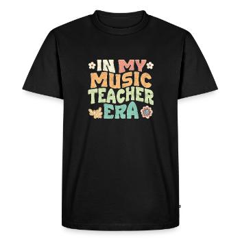 In my music teacher era - Men's Premium Organic T-Shirt - black - Front - Nico (187cm)