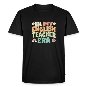 In my English teacher era - Men's Premium Organic T-Shirt - black - Front - Nico (187cm)