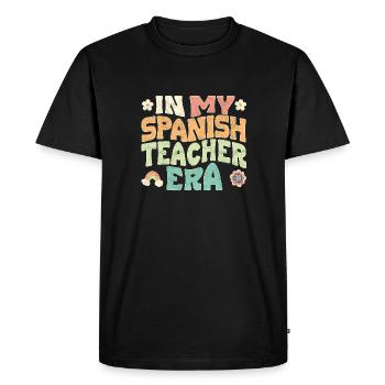 À l’époque de mon professeur d’espagnol - T-shirt Premium bio Homme - noir - Devant - Nico (187cm)