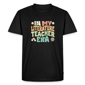 In my Literature Teacher era - Men's Premium Organic T-Shirt - black - Front - Nico (187cm)