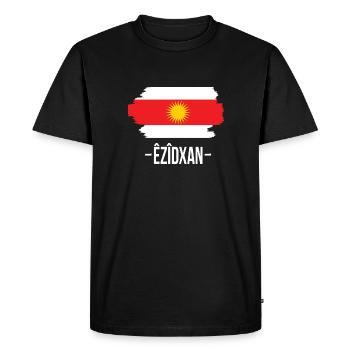 Yazidi flag Yazidi Exidxan Ezidi - Men's Premium Organic T-Shirt - black - Front - Nico (187cm)