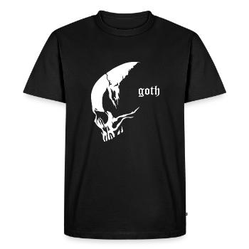 Goth Skull - Men's Premium Organic T-Shirt - black - Front - Nico (187cm)