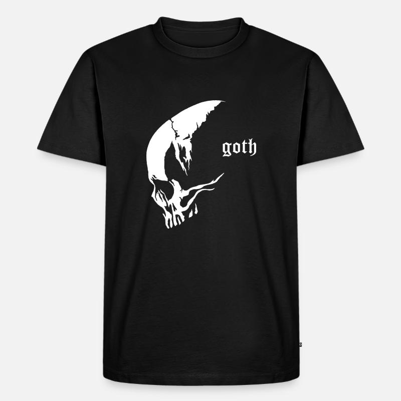 Goth Schädel - Männer Premium Bio T-Shirt - Schwarz
