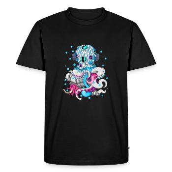 Octopus - zombie - streetwear cool sea monster - T-shirt Premium bio Homme - noir - Devant - Nico (187cm)