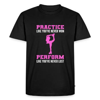 Patinage sur glace Patinage sur glace Patinage sur glace - T-shirt Premium bio Homme - noir - Devant - Nico (187cm)