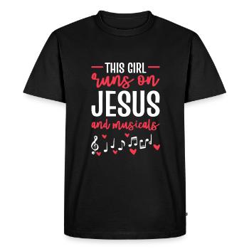 Théâtre Acteur Acteur Actrice Actrice - T-shirt Premium bio Homme - noir - Devant - Nico (187cm)