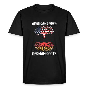 American German - Men's Premium Organic T-Shirt - black - Front - Nico (187cm)