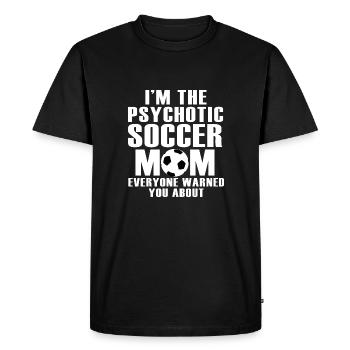 Soccer Mom - Maman de football - T-shirt Premium bio Homme - noir - Devant - Nico (187cm)
