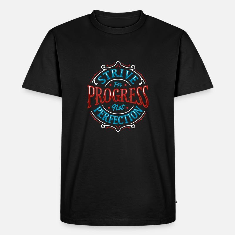 Poursuite du progrès - T-shirt Premium bio Homme - noir