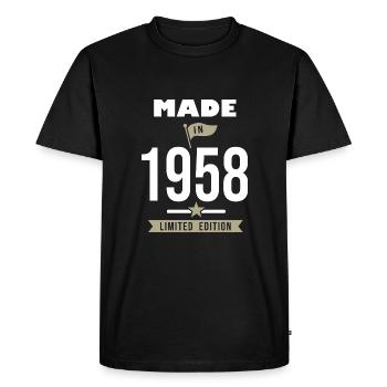 MADE IN 1958 birthday gift 63 years - Men's Premium Organic T-Shirt - black - Front - Nico (187cm)