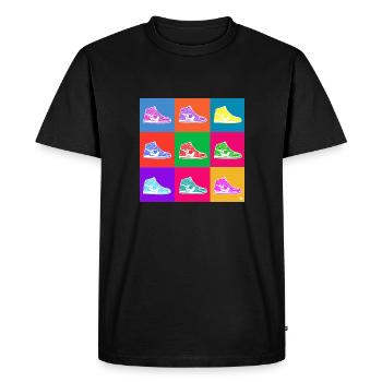 Pop Art Sneakers - T-shirt Premium bio Homme - noir - Devant - Nico (187cm)