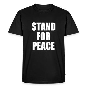 Stand for peace - T-shirt Premium bio Homme - noir - Devant - Nico (187cm)