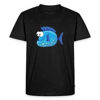 Poisson george - T-shirt Premium bio Homme - noir - Devant - Nico (187cm)