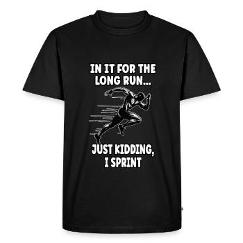 Track Runner Sprinter Sprinting 100m sprinter - Men's Premium Organic T-Shirt - black - Front - Nico (187cm)