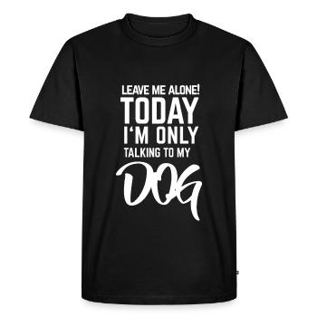 chien - T-shirt Premium bio Homme - noir - Devant - Nico (187cm)