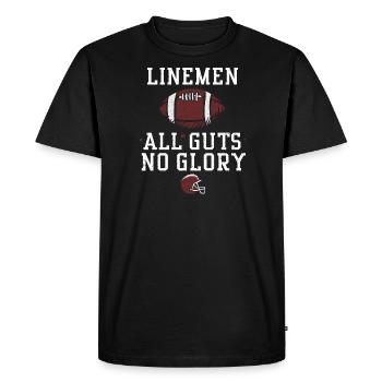 Linemen All Guts No Glory - Men's Premium Organic T-Shirt - black - Front - Nico (187cm)