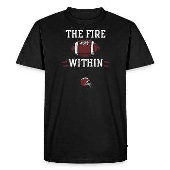 The fire within - Football - Men's Premium Organic T-Shirt - black - Front - Nico (187cm)
