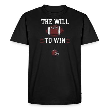 La volonté de gagner - Football - T-shirt Premium bio Homme - noir - Devant - Nico (187cm)