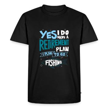 Angeln Angler - Yes I Do Have A Retirement Plan - Men's Premium Organic T-Shirt - black - Front - Nico (187cm)