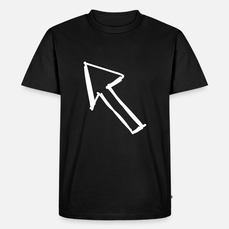 Spitziger Pfeil - Männer Premium Bio T-Shirt - Schwarz