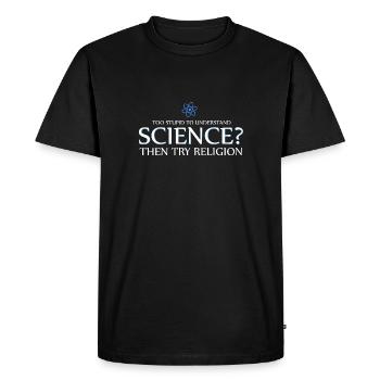 Wissenschaft - Männer Premium Bio T-Shirt - Schwarz - Vorne - Nico (187cm)