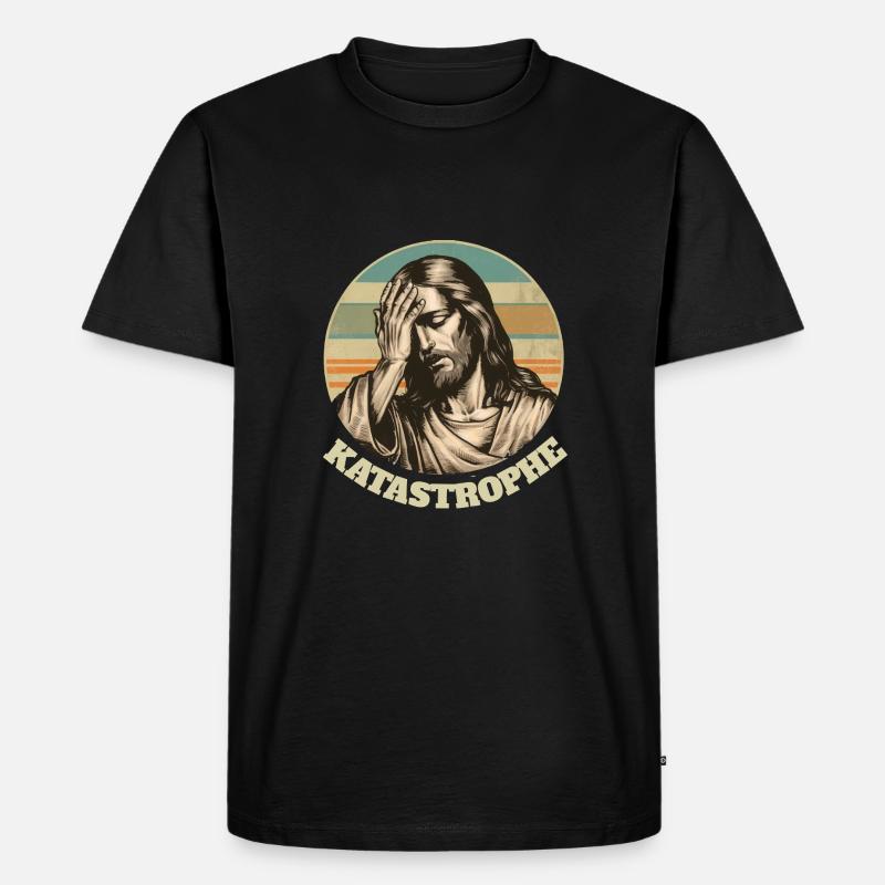 Jesus Katastrophe Ostern Geschenk - Männer Premium Bio T-Shirt - Schwarz