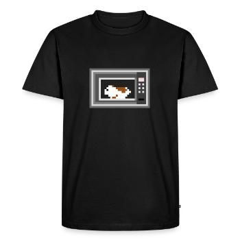 Le hamster au micro-ondes - T-shirt Premium bio Homme - noir - Devant - Nico (187cm)