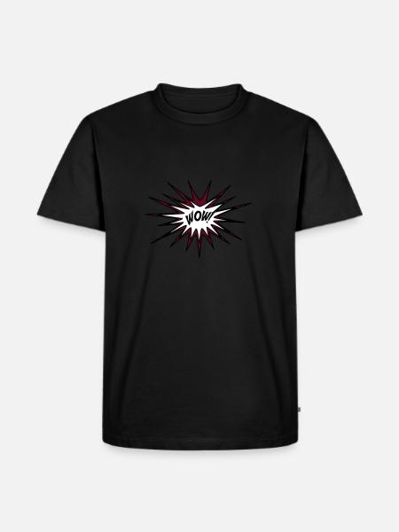 WOW! - Men's Premium Organic T-Shirt - black